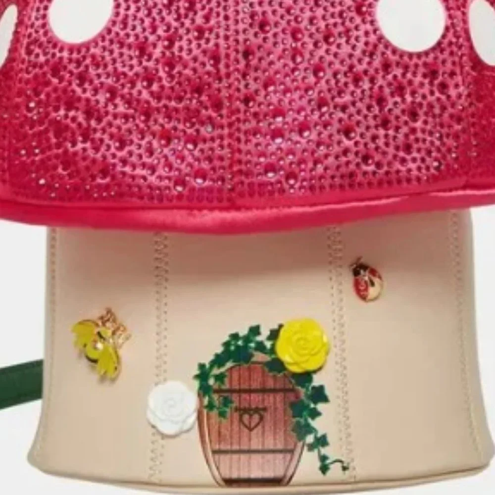 NWT Betsey Johnson KITSCH LOVE YOU SO MUSH MUSHROOM CROSSBODY